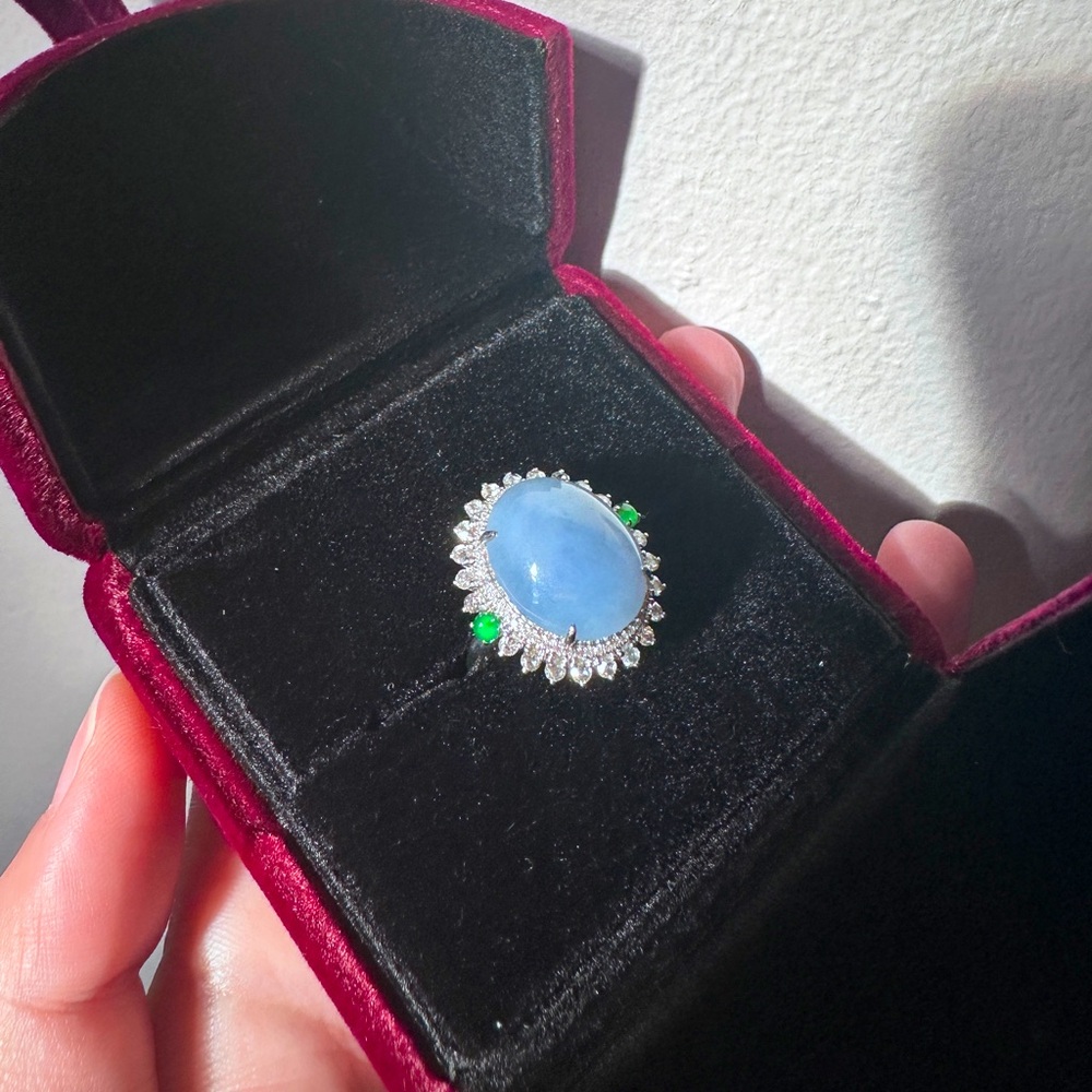 Rare Jadeite with Diamond ring